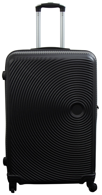 Koffert - Cirkel svart - Stor koffert - Hard case 