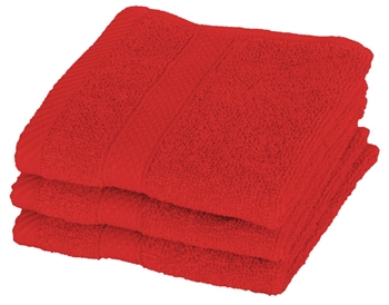 vaskeklut - Rød - Egeria - 30x30 cm Håndklær