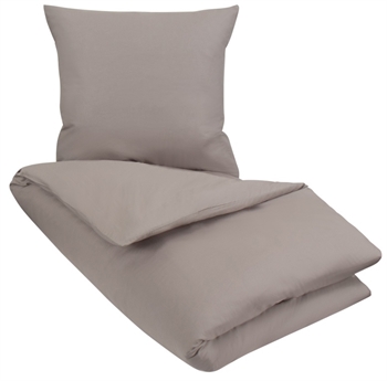 Økologisk sengetøy - 140x200 cm - Astrid - Grå - 100% økologisk bomull - Myk og ren økologisk Sengetøy ,  Enkelt sengetøy , Enkelt sengetøy 140x200 cm