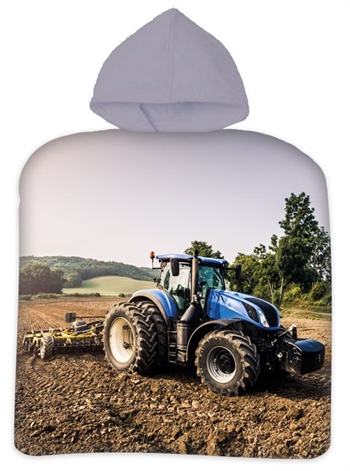Håndkle poncho til barn - Traktor - 50x100cm – Deilig og myk kvalitet. Håndklær