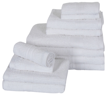 12- pakk Håndklær - Hvit - Borg Living Håndklær