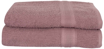 Badehåndklær - 2 stk. 70x140 cm - Rosa - 100% bomull - Borg Living Håndklær