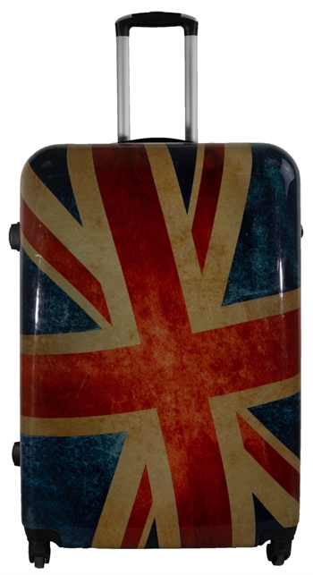 Stor koffert - Hardcase koffert med motiv - Union Jack - Eksklusiv lettvekt koffert