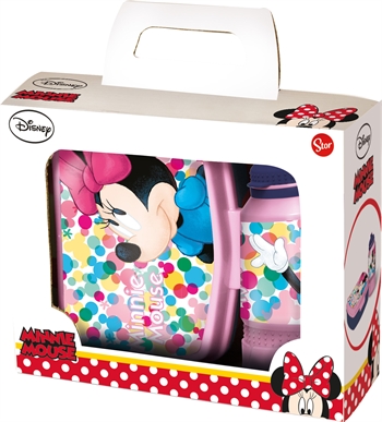 Minnie Mouse matboks med drikkeflaske – matbokssett i 2 deler – Disney