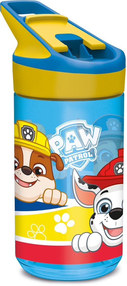 Paw Patrol - Drikkeflaske med vippefunksjon og sugerør - Marshall og Chase drikkeflaske