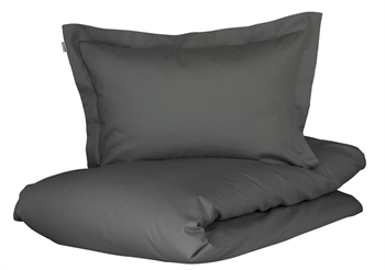 Sengetøy - 240x220 cm - Mørk grå - Jacquardvevd - 100 % organisk bomullsateng - Turiform Sengetøy , Dobbelt sengetøy , King size sengetøy 240x220 cm