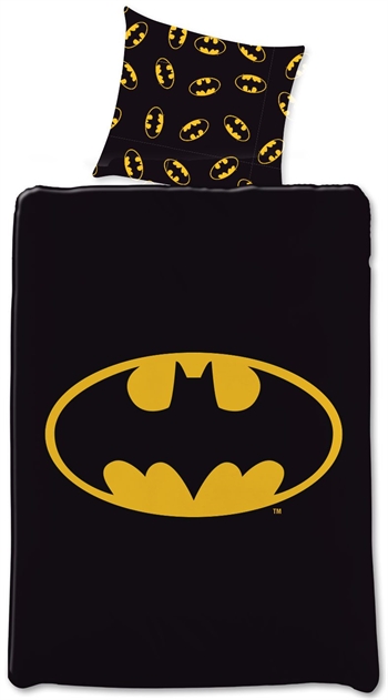 Batman sengetøy - 140x200 cm - sengesett med batman logo - 2 i 1 design - 100% bomull Sengetøy , Barnesengetøy , Barne sengetøy 140x200 cm