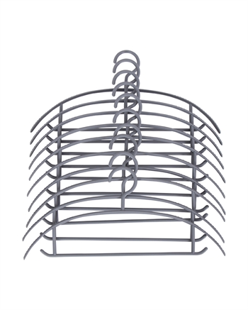 Kleshengere - 10 stk pr. pakke - Grå plasthengere - Rimelige og praktiske kleshengere