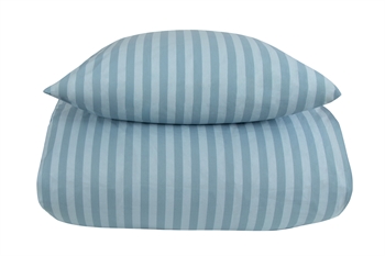 Sengetøy - 200x220 cm - Stripes Blue - blå / lyseblå - 100% bomull Sengetøy , Dobbelt sengetøy , Dobbelt sengetøy 200x220 cm
