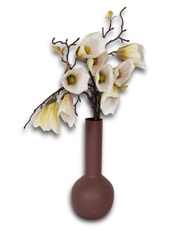 Magnolia gren - 49 cm - Vakker kunstig gren med hvite blomster - Dekor til hjemmet