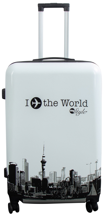 Stor koffert – I Love The World hardcase koffert – Eksklusiv reisekoffert