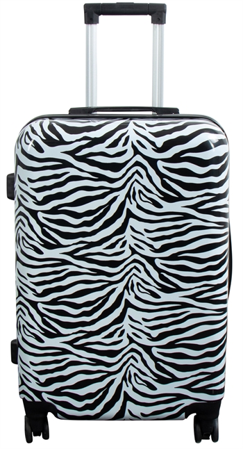 Koffert - Hardcase koffert - Størrelse Medium - Koffert med motiv - Zebra - Eksklusiv lettvekt reisekoffert