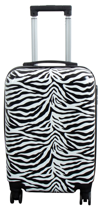 Kabinkoffert - Hardcase lettvekt koffert - Trolley med motiv - Zebra