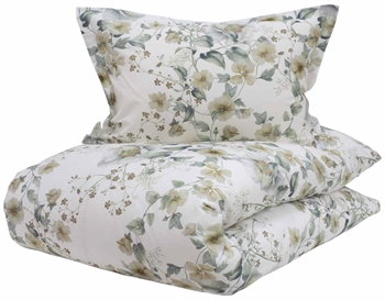 Turiform sengetøy - 140x220 cm - Lilly Beige - Blomstert sengetøy - 100% bomull sateng sengetøysett Sengetøy ,  Enkelt sengetøy , Langt sengetøy 140x220 cm