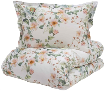 Turiform sengetøy - 140x220 cm - Lilly Red - Blomstert sengetøy - 100% bomull sateng sengesett Sengetøy ,  Enkelt sengetøy , Langt sengetøy 140x220 cm