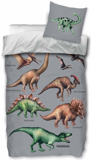 Dinosaurer sengetøy - 140x200 cm - 100% bomull - Tyrannosaurus Sengetøy , Barnesengetøy , Barne sengetøy 140x200 cm