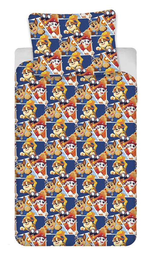 Paw Patrol sengetøy til junior 100x140 cm - Marshall, Chase og Rubble - 100% bomull