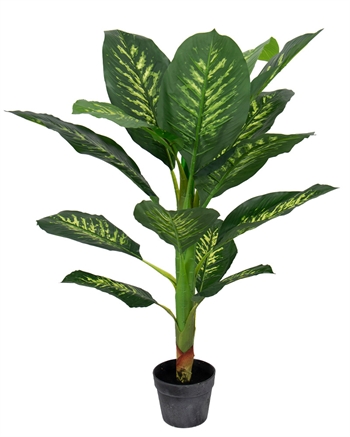 Kunstig plante 90 cm høy - Dieffenbachia Tropic Snow med vakre store blader