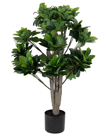 Kunstig plante 90 cm høy - Grønn kunstig Schefflera plante med potte