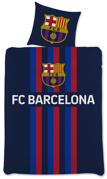 FC Barcelona sengetøy - 140x200 cm - sengetøy med fotballmotiv - 100% bomullssengesett