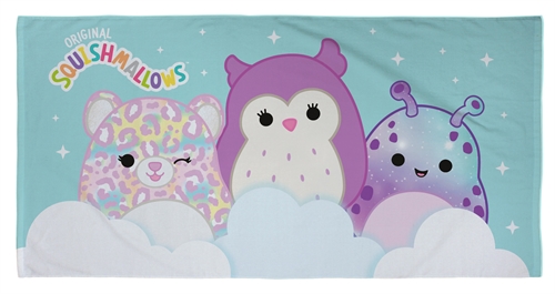 Håndkle med Squishmallows-motiv - 70x140 cm - 100% bomull