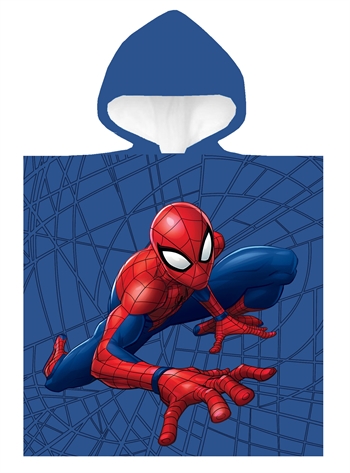 Håndkle poncho til barn - Spiderman - 50x100 cm – Deilig og myk kvalitet. Håndklær