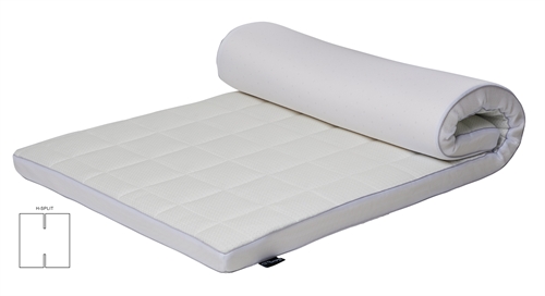 Naturlateks h-splitt overmadrass - 180x200 cm - 7 cm høy - 100% Talalay naturlateks - Nature by Borg