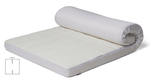 H-splitt overmadrass av lateks - 180x200 cm - 8 cm høy - Lateks & naturlateks - Zen Sleep overmadrass for elevasjonsseng