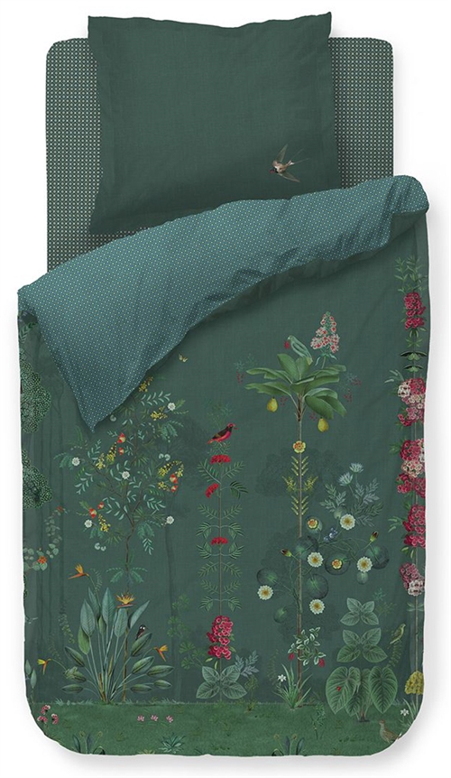 Pip Studio sengetøy - 140x220 cm - Babylons Garden - Vendbart dynetrekk - Sengesett i 100% bomull