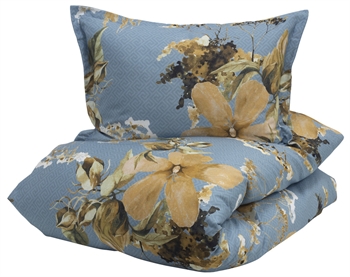 Turiform sengetøy - 140x200 cm - Sol blå - Blomstert sengetøy - 100% bomull sateng sengetøysett Sengetøy ,  Enkelt sengetøy , Enkelt sengetøy 140x200 cm